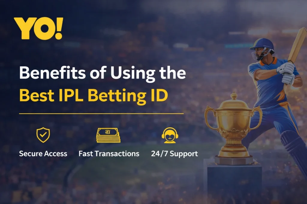 Benefits of using the best IPL betting ID with YO logo and cricket theme design