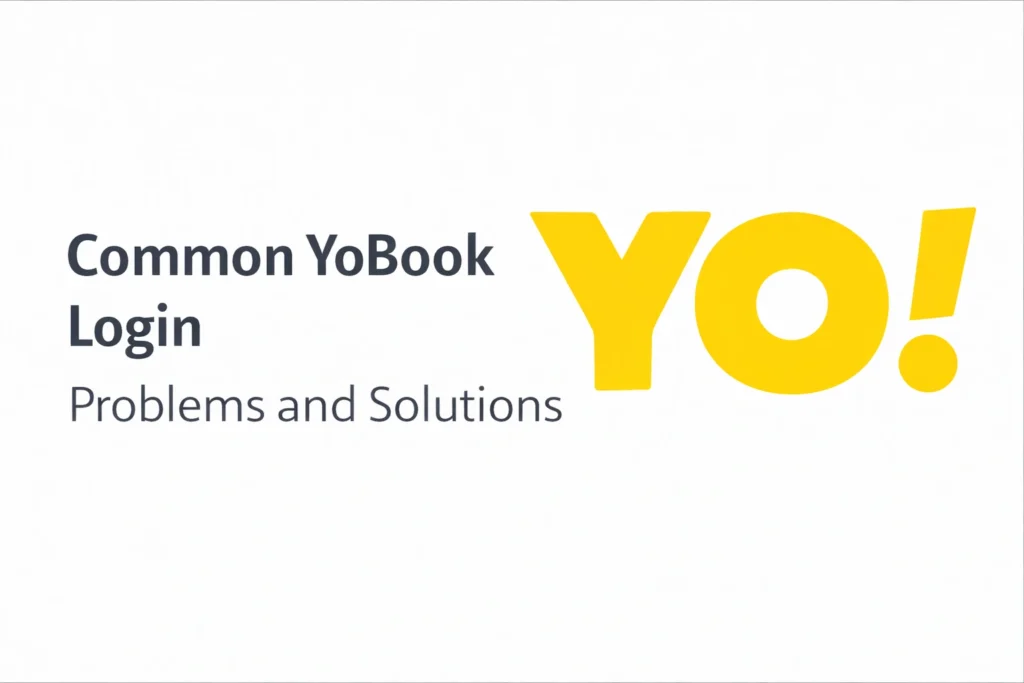 Common YoBook Login problems and solutions illustration with YoBook logo