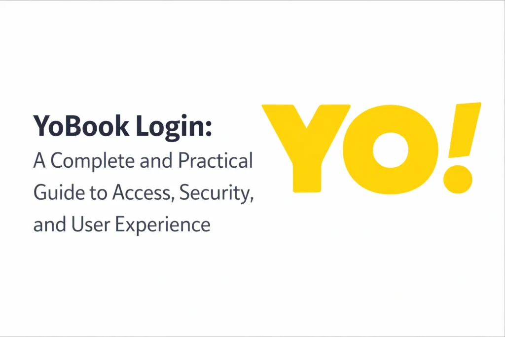 YoBook Login complete guide image showing access, security, and user experience with YoBook logo